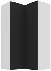 Zgornja kotna omara Aria - črna/bela - 60x60 GN-108  2F (90°)
