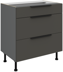 Spodnja omara Aria - siva/antracit - 80 D 3S BB 