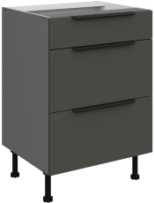 Spodnja omara Aria - siva/antracit - 60 D 3S BB