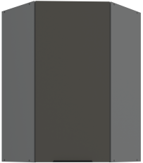Zgornja kotna omara Aria - siva/antracit - 60x60 GN-90 1F (45°)