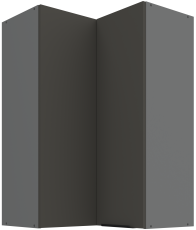 Zgornja kotna omara Aria - siva/antracit - 60x60 GN-90 2F (90°)