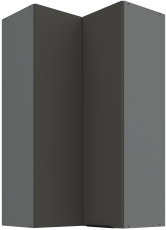 Zgornja kotna omara Aria - siva/antracit - 60x60 GN-108 2F (90°)