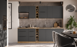 Kuhinjski sestav Aria - siv/artisan hrast