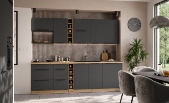 Stolarz-Lempert - Zgornja kotna omara Aria - siva/artisan hrast - 60x60 GN-72 1F (45°)