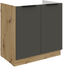 Spodnja omara Aria - siva/artisan hrast - 80 ZL 2F BB