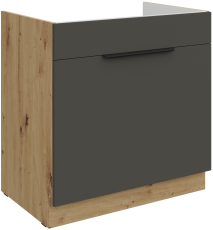 Spodnja omara Aria - siva/artisan hrast - 80 ZL 1S BB