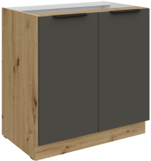 Spodnja omara Aria - siva/artisan hrast - 80 D 2F BB