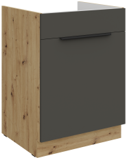 Spodnja omara Aria - siva/artisan hrast - 60 ZL 1S BB