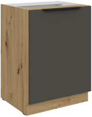 Spodnja omara Aria - siva/artisan hrast - 60 D 1F BB