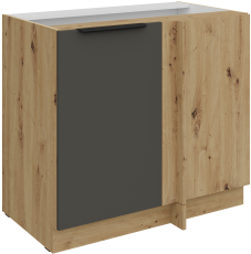 Spodnja omara Aria - siva/artisan hrast - 105 ND 1F BB