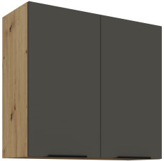 Zgornja omara Aria - siva/artisan hrast - 80 G-72 2F