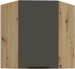 Zgornja kotna omara Aria - siva/artisan hrast - 60x60 GN-72 1F (45°)