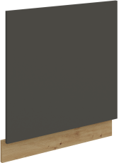 Vrata za vgradni pomivalni stroj Aria - siva/artisan hrast - ZM 570x596