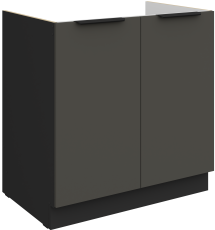 Spodnja omara Aria - siva/črna - 80 ZL 2F BB