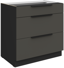 Spodnja omara Aria - siva/črna - 80 D 3S BB 