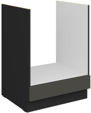 Spodnja omara za vgradno pečico Aria - siva/črna - 60 D GAZ BB