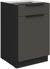 Spodnja omara Aria - siva/črna - 50 D 1F 1S BB