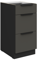 Spodnja omara Aria - siva/črna - 40 D 3S BB