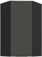 Zgornja kotna omara Aria - siva/črna - 60x60 GN-108 1F  (45°)