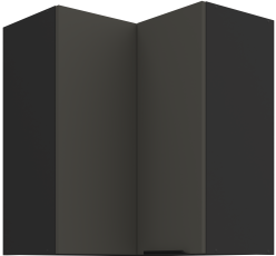 Zgornja kotna omara Aria - siva/črna - 60x60 GN-72 2F (90°)