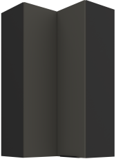 Zgornja kotna omara Aria - siva/črna - 60x60 GN-108 2F (90°)