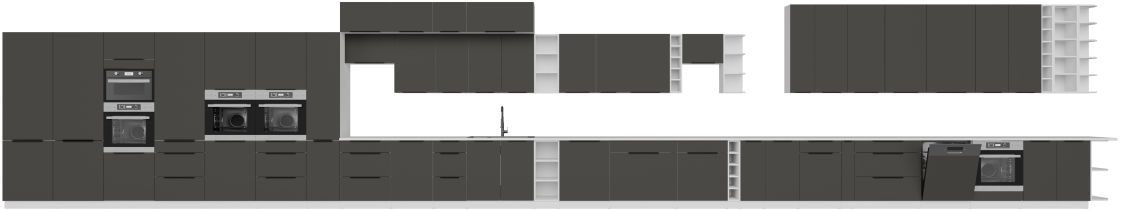 Stolarz-Lempert - Zgornja kotna omara Aria - siva/bela - 60x60 GN-90 1F (45°)