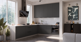 Kuhinjski sestav Aria - siv/bel