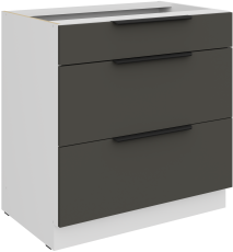 Spodnja omara Aria - siva/bela - 80 D 3S BB 