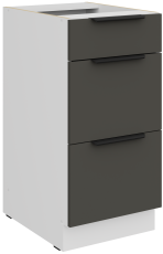 Spodnja omara Aria - siva/bela - 40 D 3S BB 