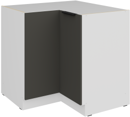 Spodnja kotna omara Aria - siva/bela - 90x90 DN 2F BB