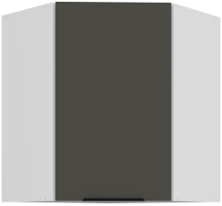 Zgornja kotna omara Aria - siva/bela - 60x60 GN-72 1F (45°)