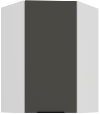 Zgornja kotna omara Aria - siva/bela - 60x60 GN-90 1F (45°)