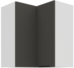 Zgornja kotna omara Aria - siva/bela - 60x60 GN-72 2F (90°)