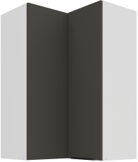 Zgornja kotna omara Aria - siva/bela - 60x60 GN-90 2F (90°)