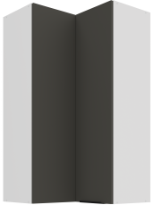 Zgornja kotna omara Aria - siva/bela - 60x60 GN-108 2F (90°)