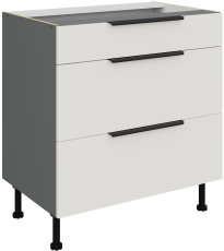 Spodnja omara Aria - bela/antracit - 80 D 3S BB