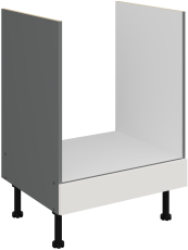 Spodnja omara za vgradno pečico Aria - bela/antracit - 60 D GAZ BB