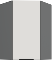 Zgornja kotna omara Aria - bela/antracit - 60x60 GN-90 1F (45°)