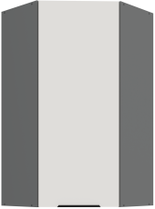 Zgornja kotna omara Aria - bela/antracit - 60x60 GN-108 1F (45°)