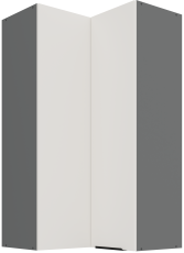 Zgornja kotna omara Aria - bela/antracit - 60x60 GN-108 2F (90°)