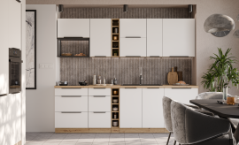 Kuhinjski sestav Aria - bel/artisan hrast