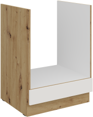 Spodnja omara za vgradno pečico Aria - bela/artisan hrast - 60 D GAZ BB