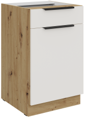 Spodnja omara Aria - bela/artisan hrast - 50 D 1F 1S BB 