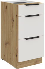 Spodnja omara Aria - bela/artisan hrast - 40 D 3S BB