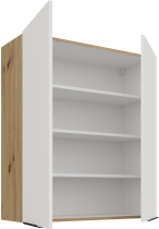 Stolarz-Lempert - Zgornja omara Aria - bela/artisan hrast - 80 G-90 2F