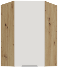 Zgornja kotna omara Aria - bela/artisan hrast - 60x60 GN-90 1F (45°)