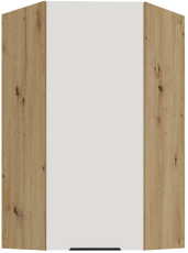 Zgornja kotna omara Aria - bela/artisan hrast - 60x60 GN-108 1F (45°)