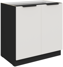 Spodnja omara Aria - bela/črna - 80 D 2F BB