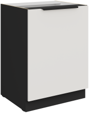 Spodnja omara Aria - bela/črna - 60 D 1F BB