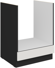 Spodnja omara za vgradno pečico Aria - bela/črna - 60 D GAZ BB